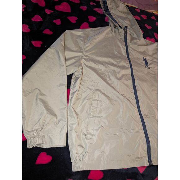 U.S. POLO ASSN. Men's Jacket Beige - EXTRA LARGE -Lined Rain Windbreaker Size XL - Picture 6 of 9